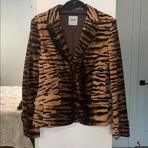 Moschino Cheap and Chic Tiger print Velvet Blazer